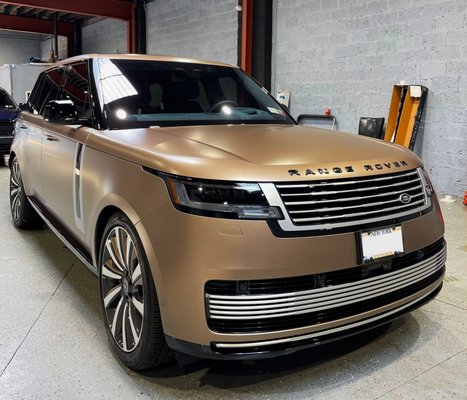 RANGE ROVER SV CARMEL EDITION 1 of 17 - This customer came in to get a full PPF (Paint Protection Film) for the RANGE ROVER SV CARMEL EDITION 1 of 17. We take pride in the work we do and we always guarantee the highest quality.