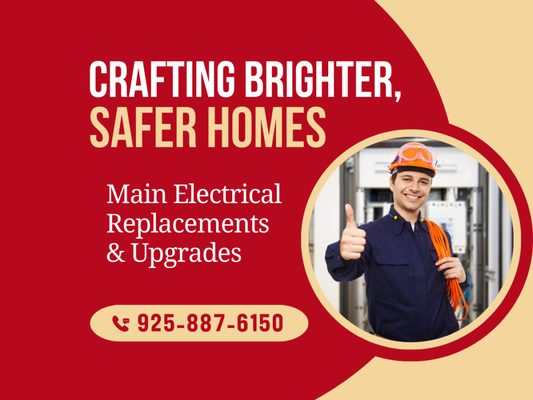 Main Electrical Upgrades & Replacements - Call us at (925) 566-8226 to discuss your project! At Cheyenne Electric, we specialize in upgrading and replacing the essential components of your home's electrical system to ensure safety, efficiency, and the capacity to meet modern electrical demands.
Whether you're renovating, adding appliances, or simply upgrading an outdated system - our expert team delivers reliable and high-quality solutions tailored to your needs.
What’s Included in a Main Electrical Service Upgrade?
Main electrical service upgrades involve updating the critical components that deliver power from the utility company to your home. These include:
- Service Entrance Cables: The wires that connect your home to the external power source, ensuring a steady flow of electricity.
- Meter Socket: The housing for your electric meter, which records electricity usage and ensures accurate billing.
- Main Disconnect: A safety switch that allows you to completely shut off power to your home when needed.
When Should You Consider an Upgrade?
Upgrading your main electrical service is often necessary for:
- Increased Electrical Demand: Adding modern appliances, electric vehicle charging stations, or other high-energy systems often requires additional capacity.
- Home Renovations or Additions: Expanding or remodeling your home may call for a more robust electrical system to power the new space.
- Replacing Outdated Systems: Older components can be unsafe or inefficient. Upgrading ensures compliance with current safety standards and improves reliability.
Why Choose Cheyenne Electric?
Our mission is to provide electrical solutions that bring comfort, efficiency, and reliability to every home. Here's what sets us apart:
- Meticulous Craftsmanship: We ensure every upgrade is completed to the highest standards of safety and quality.
- Expert Knowledge: Our team stays up-to-date with the latest codes, technologies, and industry practices to offer the best solutions.
- Customer-Focused Service: From consultation to completion, we prioritize clear communication and your satisfaction.
A main electrical service upgrade is an investment in your home's safety, functionality, and future. At Cheyenne Electric, we’re here to guide you through every step of the process, ensuring your system is designed to meet your unique needs and power your home for years to come. Call us today at (925) 566-8226 Main Electrical Upgrades & Replacements - Call us at (925) 566-8226 to discuss your project! At Cheyenne Electric, we specialize in upgrading and replacing the essential components of your home's electrical system to ensure safety, efficiency, and the capacity to meet modern electrical demands.
Whether you're renovating, adding appliances, or simply upgrading an outdated system - our expert team delivers reliable and high-quality solutions tailored to your needs.
What’s Included in a Main Electrical Service Upgrade?
Main electrical service upgrades involve updating the critical components that deliver power from the utility company to your home. These include:
- Service Entrance Cables: The wires that connect your home to the external power source, ensuring a steady flow of electricity.
- Meter Socket: The housing for your electric meter, which records electricity usage and ensures accurate billing.
- Main Disconnect: A safety switch that allows you to completely shut off power to your home when needed.
When Should You Consider an Upgrade?
Upgrading your main electrical service is often necessary for:
- Increased Electrical Demand: Adding modern appliances, electric vehicle charging stations, or other high-energy systems often requires additional capacity.
- Home Renovations or Additions: Expanding or remodeling your home may call for a more robust electrical system to power the new space.
- Replacing Outdated Systems: Older components can be unsafe or inefficient. Upgrading ensures compliance with current safety standards and improves reliability.
Why Choose Cheyenne Electric?
Our mission is to provide electrical solutions that bring comfort, efficiency, and reliability to every home. Here's what sets us apart:
- Meticulous Craftsmanship: We ensure every upgrade is completed to the highest standards of safety and quality.
- Expert Knowledge: Our team stays up-to-date with the latest codes, technologies, and industry practices to offer the best solutions.
- Customer-Focused Service: From consultation to completion, we prioritize clear communication and your satisfaction.
A main electrical service upgrade is an investment in your home's safety, functionality, and future. At Cheyenne Electric, we’re here to guide you through every step of the process, ensuring your system is designed to meet your unique needs and power your home for years to come. Call us today at (925) 566-8226