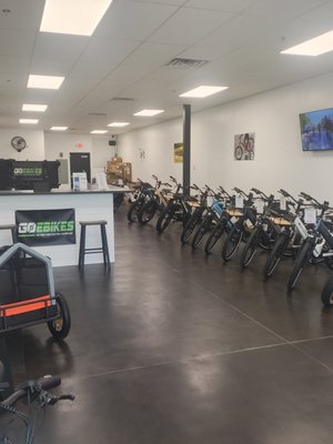 Inventory - Showroom full of over 20 Ebikes available to Test Ride and Purchase! Inventory - Showroom full of over 20 Ebikes available to Test Ride and Purchase!