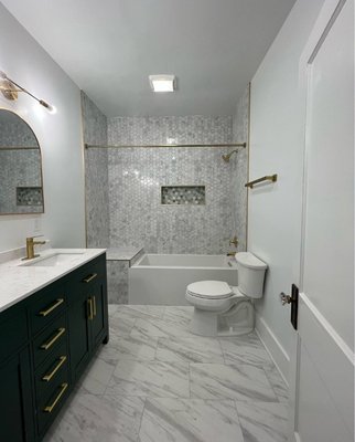 Bathroom Remodel - Customer wanted something Classy & Elegant gave me full control to design. Bathroom Remodel - Customer wanted something Classy & Elegant gave me full control to design.