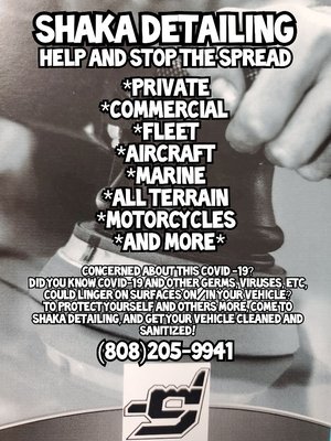 Deep Interior Cleaning & Sanitation - call us today for this special promo during this time