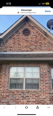 Wolfe city, tx - Customer wanted vent removed and relayed in with brick Wolfe city, tx - Customer wanted vent removed and relayed in with brick
