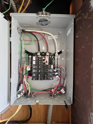100 to 125Amp sub- panel upgrade. - This 100 amp to 125 amp sub panel upgrade was done because the existing panel was outdated and was causing the voltage to fluctuate throughout the plugs and lights in the home. Once the sub-panel was upgraded, there were no further issues with flickering lights nor power outages to any receptacles. 100 to 125Amp sub- panel upgrade. - This 100 amp to 125 amp sub panel upgrade was done because the existing panel was outdated and was causing the voltage to fluctuate throughout the plugs and lights in the home. Once the sub-panel was upgraded, there were no further issues with flickering lights nor power outages to any receptacles.