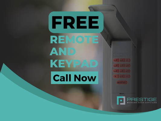 Free Remote and Keypad - We only use the best parts at Prestige Garage Door Services. Call 813-315-9500 today. Get a free remote and keypad with any opener purchase! Enhance your convenience and security with this special offer. When you buy a garage door opener from us, you’ll receive a complimentary remote and keypad, making it easier than ever to access your garage. Don't miss out on this great deal! Free Remote and Keypad - We only use the best parts at Prestige Garage Door Services. Call 813-315-9500 today. Get a free remote and keypad with any opener purchase! Enhance your convenience and security with this special offer. When you buy a garage door opener from us, you’ll receive a complimentary remote and keypad, making it easier than ever to access your garage. Don't miss out on this great deal!