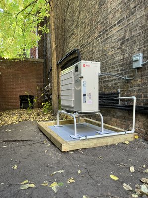3 Zone Mitsubishi Mini Split - This System was installed in a basement. There was radiators currently heating the unit but water to use the Mitsubishi units as a primary heating and cooling source from now on. 3 Zone Mitsubishi Mini Split - This System was installed in a basement. There was radiators currently heating the unit but water to use the Mitsubishi units as a primary heating and cooling source from now on.