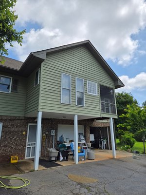 Exterior Paint Job - Preparation is key. Pressure washing, scraping, and a little bit of hard work transformed this beautiful home. Exterior Paint Job - Preparation is key. Pressure washing, scraping, and a little bit of hard work transformed this beautiful home.