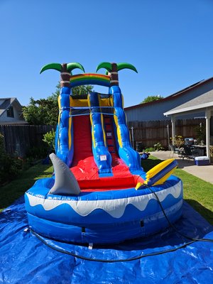 Shark Slide - Our shark slide at one of our customers houses great for this heat Shark Slide - Our shark slide at one of our customers houses great for this heat