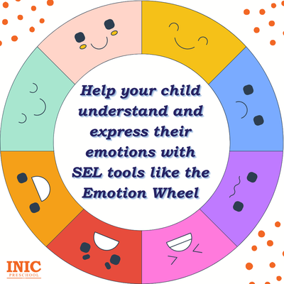 Support Social-Emotional Learning at Home - 💖 SEL is key to your child’s growth!
At INIC, we use tools like the Emotion Wheel to help children understand and express their feelings in healthy ways.

🌱 As a parent, you can support this learning by talking about emotions at home—“How are you feeling right now?” is a great place to start!

💬 Want to see how we integrate Social-Emotional Learning into our classrooms? Schedule a tour at https://inic-edu.com/contact-tours!

#SocialEmotionalLearning #ParentSupport #EmotionalGrowth