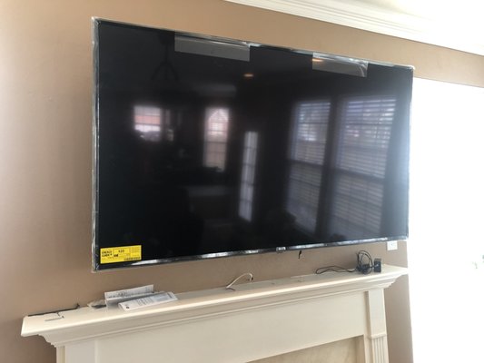 TV Mount & Installation - Before this TV was mounted, it was sitting on a stand. Not uncommon, but stands provide no fall protections for TV’s. Most TV Repairs I perform are damaged by falls. TV Mount’s, in many ways, are more secure, space saving, modern, and more secure.