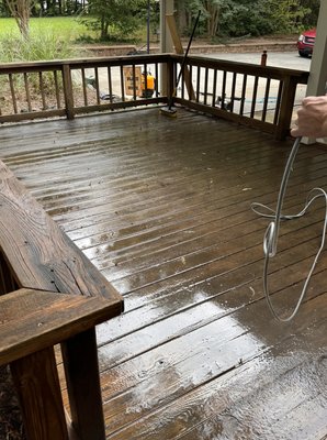Painted Deck - Pressure Washed and Stained deck