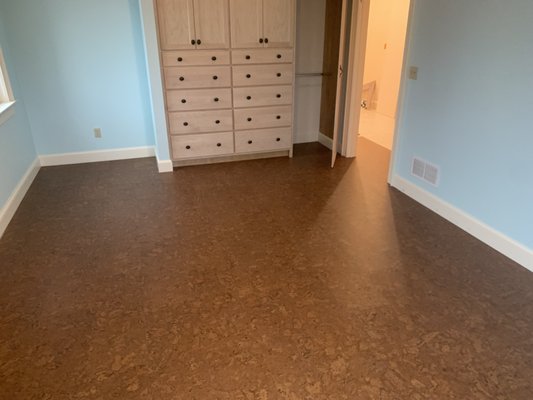 Cork tiles and LVP plank flooring. - This project includes 3 different flooring options, consisting of Cork click and lock, LVP, and glued down engineered walnut flooring. 3 separate floors with areas separated by different flooring, this is a new build. Cork tiles and LVP plank flooring. - This project includes 3 different flooring options, consisting of Cork click and lock, LVP, and glued down engineered walnut flooring. 3 separate floors with areas separated by different flooring, this is a new build.