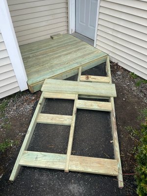 Handicap Accessible Ramp (ADA Regulations) - This is a Handicap ramp we built at an apartment complex that needed to be "ADA approved".