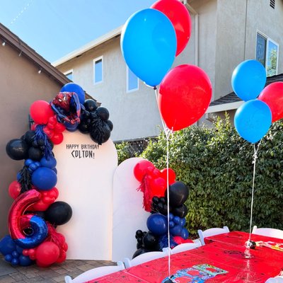 Spiderman Birthday Party! - Swinging into 6 with Spidey and friends! From the web-slinging backdrop to the decked out jump house to the treat wall, this birthday bash was packed with eye catching decor, games, and plenty of fun. A super-powered day for a little hero!