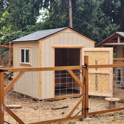 8x8 Goat Shelter - Check out our 8x8 Goat Shelter with no floor and a refurbished 2x3 window that the customer provided. 8x8 Goat Shelter - Check out our 8x8 Goat Shelter with no floor and a refurbished 2x3 window that the customer provided.