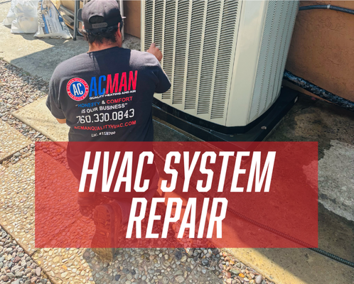 HVAC System Repairs - Is your HVAC system having issues cooling? Call us for a Free Estimate! HVAC System Repairs - Is your HVAC system having issues cooling? Call us for a Free Estimate!