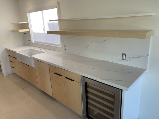 Calacatta Arno from MSI - This job was done by sunset beach. Material is quartz. The color name is Calacatta Arno, provided my MSI stone, cut and installed by us here at pacific cabinets. The undermount farmers sink was provided by the customer of the home. Calacatta Arno from MSI - This job was done by sunset beach. Material is quartz. The color name is Calacatta Arno, provided my MSI stone, cut and installed by us here at pacific cabinets. The undermount farmers sink was provided by the customer of the home.