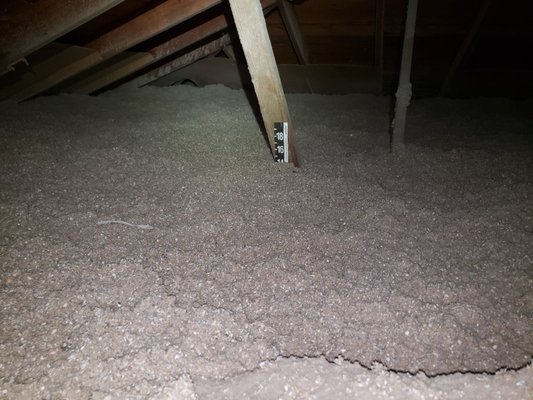 Attic Loose Fill Cellulose Insulation Install - We installed new loose fill cellulose insulation in an attic. Attic Loose Fill Cellulose Insulation Install - We installed new loose fill cellulose insulation in an attic.