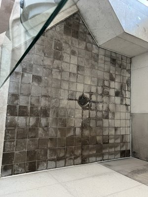Shower Pan Restoration - This shower pan has natural stone that had faded and needed to be restored to its original color and re-grouted with epoxy grout so it can look great again. Shower Pan Restoration - This shower pan has natural stone that had faded and needed to be restored to its original color and re-grouted with epoxy grout so it can look great again.
