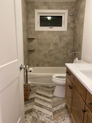 Bathroom Remodel - Stone looks or brick look for your bathroom remodel