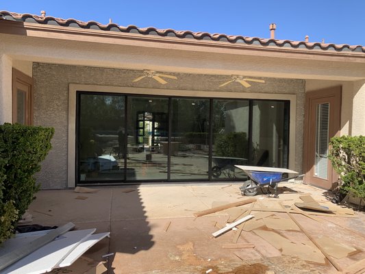 Custom Multi Slide patio doors - These are a few multi slide patio doors that we have done recently. Lots of options and price ranges to select from, give us a call today to set up a free estimate!
