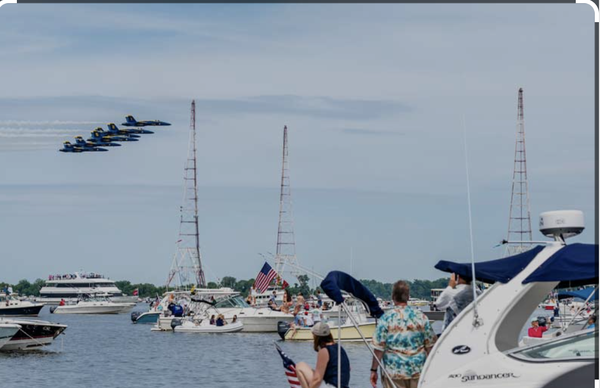 Blue Angels Air Show May 21-22nd - QUICK DETAILS

May 21, 2024 - May 22, 2024
Duration: 3 hours
Training Provided: Prior Boating Experience Highly Recommended for Blue Angels Sho
300 Second Street, Annapolis MD 21403: Meet in front of the Chart House Restaurant
What to Expect
Enjoy the Blue Angels Air show from the comfort of your own electric boat! 🛥️ This three-hour boat rental from 1:00 pm to 4:00 pm is timed perfectly to get you out on the water with plenty of time to enjoy the spectacular show. 🌊

📅 Schedule:

Tuesday, 5/21: Rehearsal day! ✈Watch the planes come in for practice and perform exciting maneuvers.
Wednesday, 5/22: The main event! ✈ The Blue Angels Air Show.
🚨 Important Notes:


The Blue Angels prioritize safety, considering various factors for a secure show over the waters of Annapolis. 
On this bustling day in Annapolis, on-site parking is not guaranteed. 🚗 Plan accordingly, find alternate parking, and be patient with heavy post-show traffic.
👀 Ensure to read our cancellation policies carefully and plan for possible changes in your schedule. Happy sailing and enjoy the show! 🎉