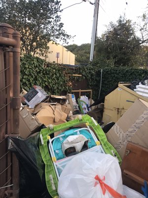 Dumpster Clean-Out - This San Rafael dumpster was being abused so The Alliance stepped in to help! Trash removal service is one of our specialties!