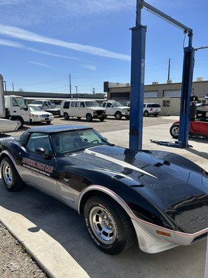 Corvette Pace Car - This Corvette pace car is getting ready for the showroom shine ! Corvette Pace Car - This Corvette pace car is getting ready for the showroom shine !