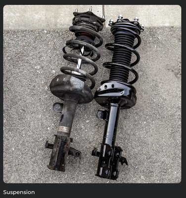 Suspension - A worn suspension doesn’t just hurt ride comfort — it affects handling, tire wear, and braking distance. We service shocks, struts, control arms, ball joints, tie rods, and other critical suspension and steering components. Suspension - A worn suspension doesn’t just hurt ride comfort — it affects handling, tire wear, and braking distance. We service shocks, struts, control arms, ball joints, tie rods, and other critical suspension and steering components.