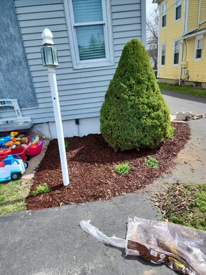landscaping - this landscaping was done after we cleaned out the old mulch and put down new landscape fabric landscaping - this landscaping was done after we cleaned out the old mulch and put down new landscape fabric