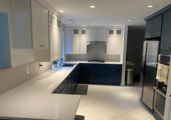Kitchen Remodels - Fresh paint on the cabinets. Slight modification to the layout and some white quartz to bring it all together. Kitchen Remodels - Fresh paint on the cabinets. Slight modification to the layout and some white quartz to bring it all together.
