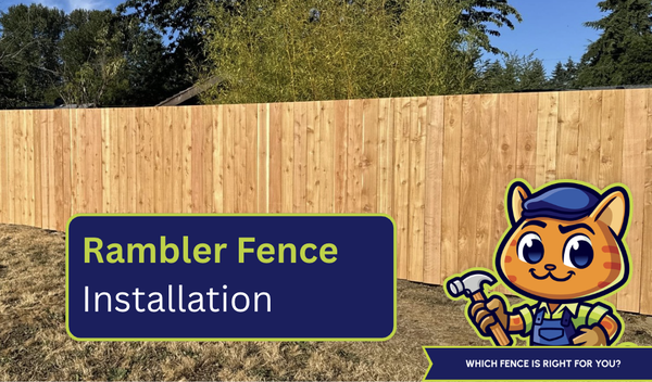 Rambler Cedar Fence - The rambler style fence is known for simplicity, while ensuring privacy and security at an affordable price-point. The cedar-plank option also provides a beautiful aesthetic as well! Rambler Cedar Fence - The rambler style fence is known for simplicity, while ensuring privacy and security at an affordable price-point. The cedar-plank option also provides a beautiful aesthetic as well!
