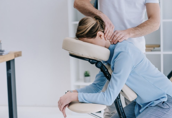 Chair Massage - Looking to boost morale, reduce stress, or add a wellness experience to your event? Massage by Jesse offers professional chair massage in Fond du Lac, WI and surrounding areas—perfect for workplaces, health fairs, conferences, and special occasions.
Chair massage is a convenient, fully clothed service performed in a specially designed massage chair. Sessions typically focus on the neck, shoulders, back, and arms to relieve tension and improve circulation in a short amount of time. Chair Massage - Looking to boost morale, reduce stress, or add a wellness experience to your event? Massage by Jesse offers professional chair massage in Fond du Lac, WI and surrounding areas—perfect for workplaces, health fairs, conferences, and special occasions.
Chair massage is a convenient, fully clothed service performed in a specially designed massage chair. Sessions typically focus on the neck, shoulders, back, and arms to relieve tension and improve circulation in a short amount of time.