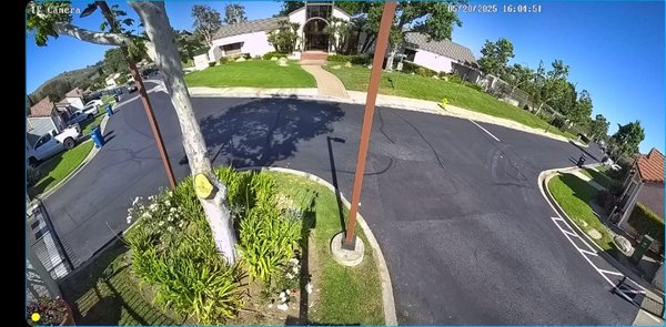 Community Gate Entrance/Exit 18p° Panaramic Security Camera - This big community HOA needs video surveillance to cover the whole entrance and exit gates area in addition to existing Lice Plate Recongination (LPR) cameras, so we install these 2 180° Panaramic view camera for them and they love it. The camera has 4 lens to provide 4K Full Color viewing for day and night.
Since the pole is licated at a remote area, so we also install Wi-Fi Bridge to transmit the video signal back to the NVR. The HOA board wants us to install another one for their other areas. Community Gate Entrance/Exit 18p° Panaramic Security Camera - This big community HOA needs video surveillance to cover the whole entrance and exit gates area in addition to existing Lice Plate Recongination (LPR) cameras, so we install these 2 180° Panaramic view camera for them and they love it. The camera has 4 lens to provide 4K Full Color viewing for day and night.
Since the pole is licated at a remote area, so we also install Wi-Fi Bridge to transmit the video signal back to the NVR. The HOA board wants us to install another one for their other areas.