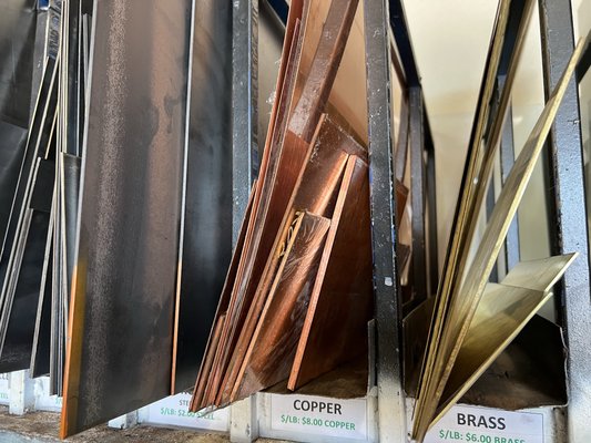 Copper - We carry copper in many shapes and sizes.