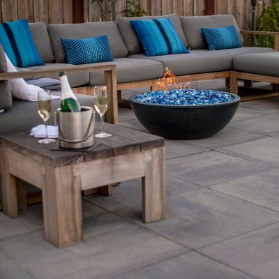 Backyard Living Area & Outdoor Kitchen Remodel - Backyard remodel featuring patio pavers with unique paver design, new bbq island, artificial turf lawn, outdoor living area and custom fire pit Backyard Living Area & Outdoor Kitchen Remodel - Backyard remodel featuring patio pavers with unique paver design, new bbq island, artificial turf lawn, outdoor living area and custom fire pit