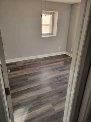 vinyl flooring installation and painting walls - this project was a flooring replacement upstairs and painted the entire interior walls