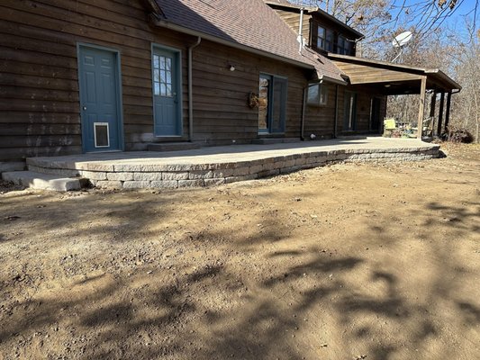 Backyard Paver Patio - Paver Patio installed after concrete was found to be unsafe for the home owner. We worked with her to customize the size, color, and shape of the patio to her desire. Keystone Paver Patios and Versa-Lok retaining wall blocks were used for this project to create a nice clean finished edge. Backyard Paver Patio - Paver Patio installed after concrete was found to be unsafe for the home owner. We worked with her to customize the size, color, and shape of the patio to her desire. Keystone Paver Patios and Versa-Lok retaining wall blocks were used for this project to create a nice clean finished edge.