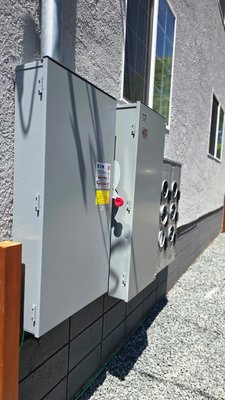 commercial panel installation. - 9 meter bank Service, 400 amp wiring, grounding and bonding! commercial panel installation. - 9 meter bank Service, 400 amp wiring, grounding and bonding!
