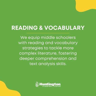 Reading - From reading books to analyzing complex texts in college, a strong reading foundation is crucial for students’ academic and personal growth. Huntington Learning Center provides reading tutoring programs tailored to students from elementary, middle school to high school. Our experienced reading tutors help students develop crucial language skills, enabling them to excel in academics and beyond. We focus on building a solid understanding of reading basics, empowering students to explore and understand the world meaningfully.

From the most basic reading skills like letter and word recognition, to the most complex concepts such as symbolism and comprehension of advanced literary works, our reading tutors are equipped to improve comprehension, confidence and scores.