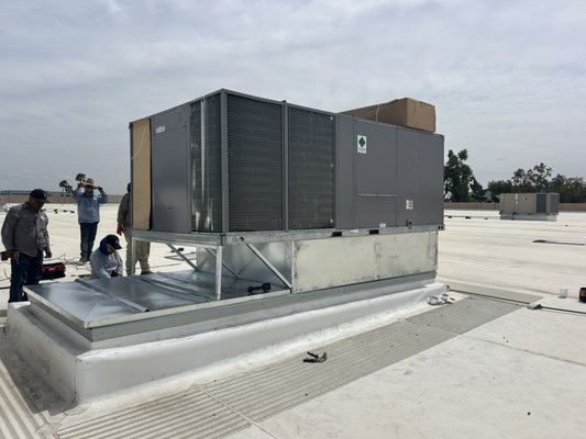 Replacement of commercial unit with custom fabricated curb adapter - This client had wanted to replace their old problematic unit with brand new one to ensure their customers would be comfortable year round. We were able to remove the old unit and install the new unit with custom fabricated curb adapter in only 1 day! Providing our client with year round comfort! Give us a call for all your heating and cooling needs! 623-516-2779 Replacement of commercial unit with custom fabricated curb adapter - This client had wanted to replace their old problematic unit with brand new one to ensure their customers would be comfortable year round. We were able to remove the old unit and install the new unit with custom fabricated curb adapter in only 1 day! Providing our client with year round comfort! Give us a call for all your heating and cooling needs! 623-516-2779