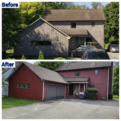Doug C in Dekalb, IL. Siding replacement with Charter Oak Fired Brick. - Doug C in DeKalb IL had a large siding project and chose Odyssey Siding to get it done for him. He couldn't be happier with the end results of his siding replacement project in Charter Oak Fired Brick!