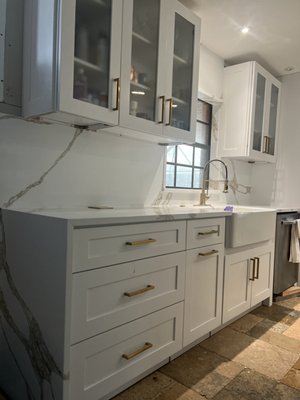 Kitchen Remodel - Full kitchen remodel, Including quartz countertops/ and slab backsplash Kitchen Remodel - Full kitchen remodel, Including quartz countertops/ and slab backsplash