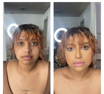 Before and after Glam Sessions - Before and after for a Natural Glam Beat