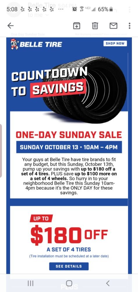 Belle Tire 13 Photos 33 Reviews Tires 32700 Gratiot Ave Roseville Mi Phone Number