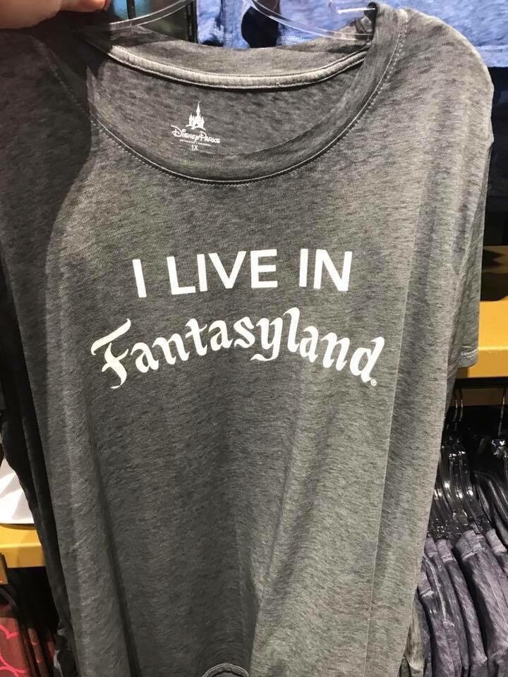 i live in fantasyland shirt disney
