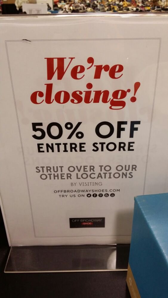 off broadway shoes closing
